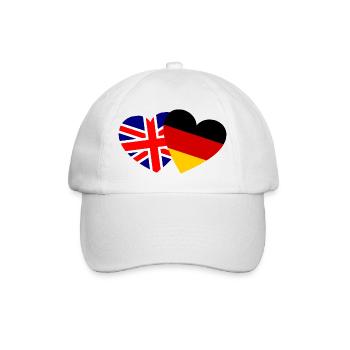 Heart UK Germany Friendship - Baseball Cap - white/white - Front