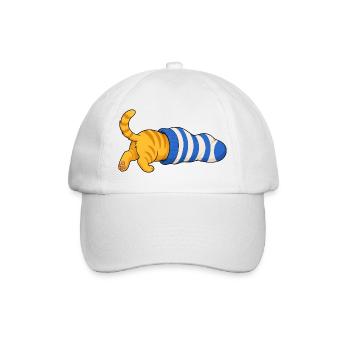 Chat dans la chaussette - Casquette classique - blanc/blanc - Devant