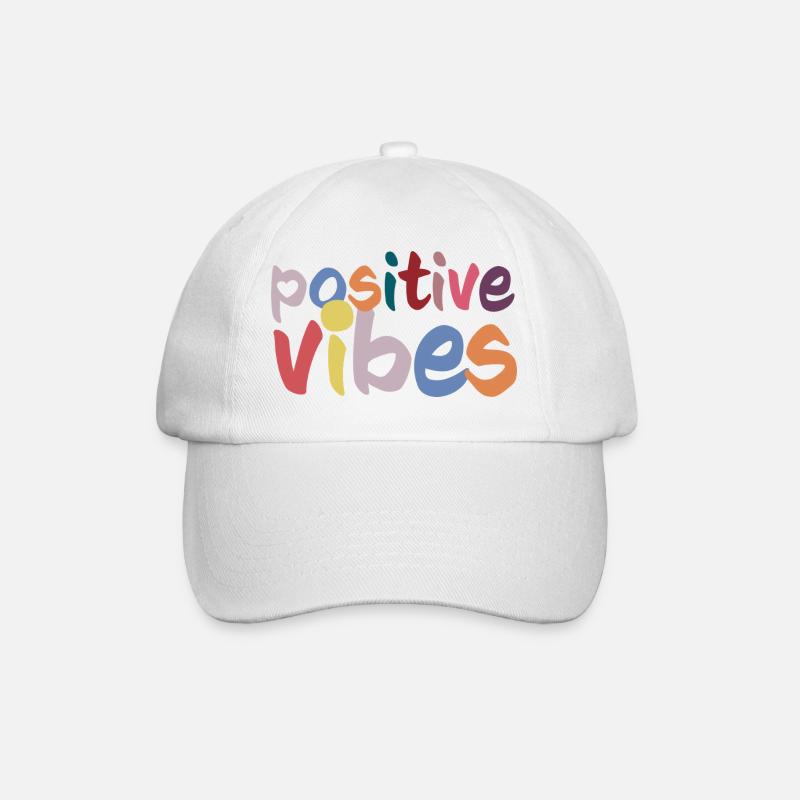 Positive Vibes - Baseball Cap - white/white