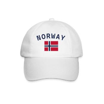 Norwegian flag emblem Nordic pride - Baseball Cap - white/white - Front