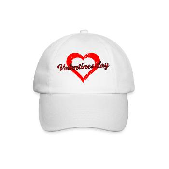 Design de police en forme de cœur pour la Saint-Valentin - Casquette classique - blanc/blanc - Devant