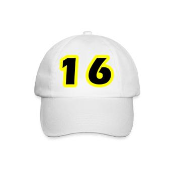 Symbole numérique 16 - Casquette classique - blanc/blanc - Devant