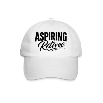 Aspiring Retiree - Baseball Cap - white/white - Front