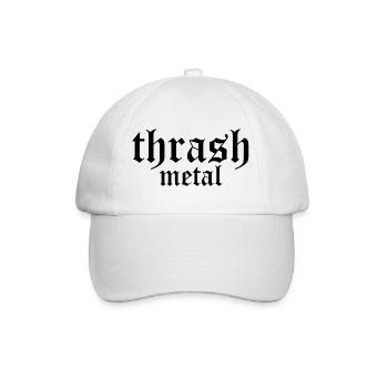 thrash metal - Baseball Cap - white/white - Front