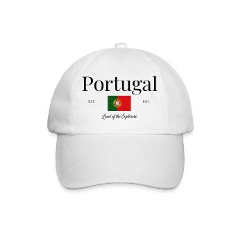Portugal Flag Land of Explorers - Baseball Cap - white/white - Front