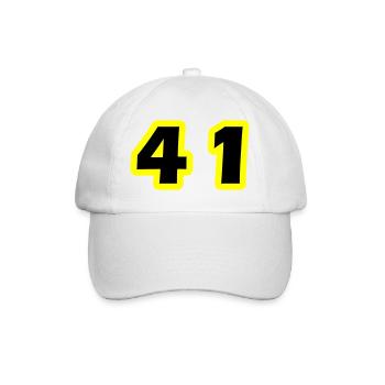 Symbole numérique 41 - Casquette classique - blanc/blanc - Devant