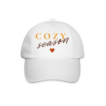 Cozy Season | Minimal Autumn Design - Baseball Cap - white/white - Front