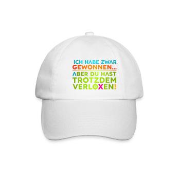 Gewonnen aber trotzdem verloren ! - Baseballkappe - Weiß/Weiß - Vorne