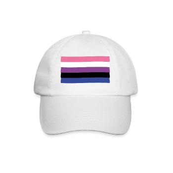 Drapeau de la fierté genderfluid - Casquette classique - blanc/blanc - Devant