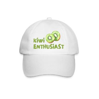 Kiwi Enthusiast - Baseballkappe - Weiß/Weiß - Vorne