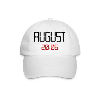 August 2006, 20. Geburtstag - Baseballkappe - Weiß/Weiß - Vorne