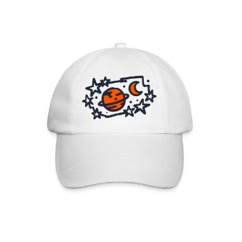 Planet Stars Graffiti Graphic - Baseball Cap - white/white - Front