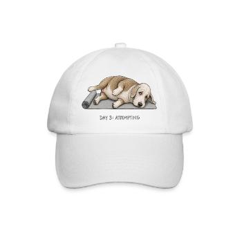 Couche de Bedlington Terrier Yoga Jour 3 - Casquette classique - blanc/blanc - Devant