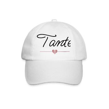 Meilleure tante au cœur – Cadeau familial - Casquette classique - blanc/blanc - Devant