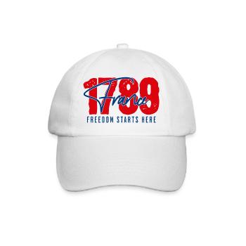 1789 France / Frankreich La liberté commence ici - Casquette classique - blanc/blanc - Devant