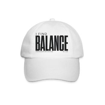 Je trouve l’équilibre | Édition du photographe - Casquette classique - blanc/blanc - Devant