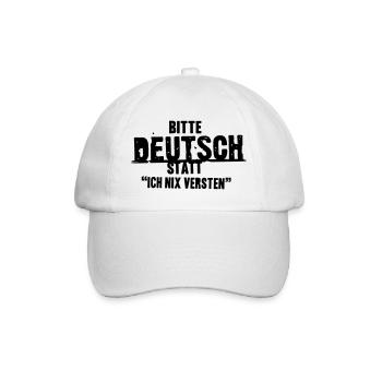 PLEASE GERMAN - Baseball Cap - white/white - Front