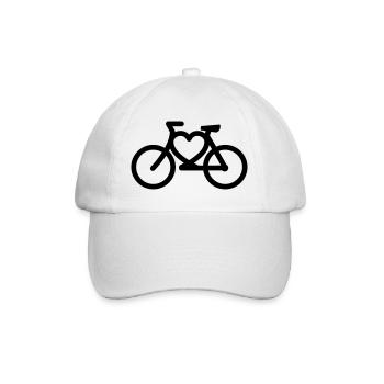 fahrrad - Baseball Cap - white/white - Front