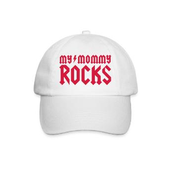 My mommy rocks - Baseballkappe - Weiß/Weiß - Vorne