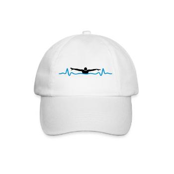 Natation et rythme cardiaque - Casquette classique - blanc/blanc - Devant