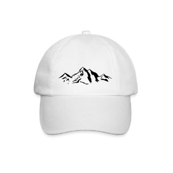 Montagnes panorama alpes pics - Casquette classique - blanc/blanc - Devant