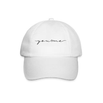 Vous et moi vous et moi adorez la police de calligraphie - Casquette classique - blanc/blanc - Devant