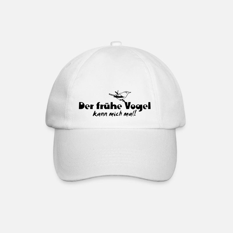 Der frühe Vogel kann mich mal - Baseballkappe - Weiß/Weiß