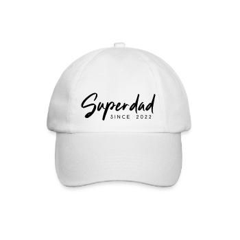 Superdad Papa since 2022 Sort - Casquette classique - blanc/blanc - Devant