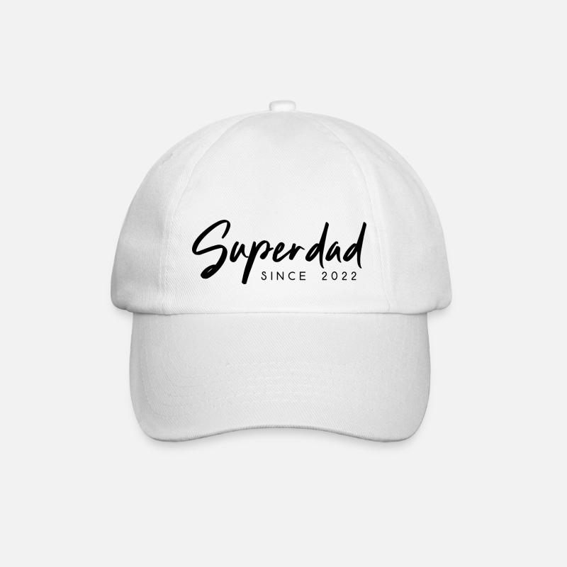 Superdad Vater Papa since 2022 Spruch - Baseballkappe - Weiß/Weiß