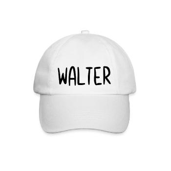 Walter Custom Name Schriftart Text Geburtstag - Baseballkappe - Weiß/Weiß - Vorne