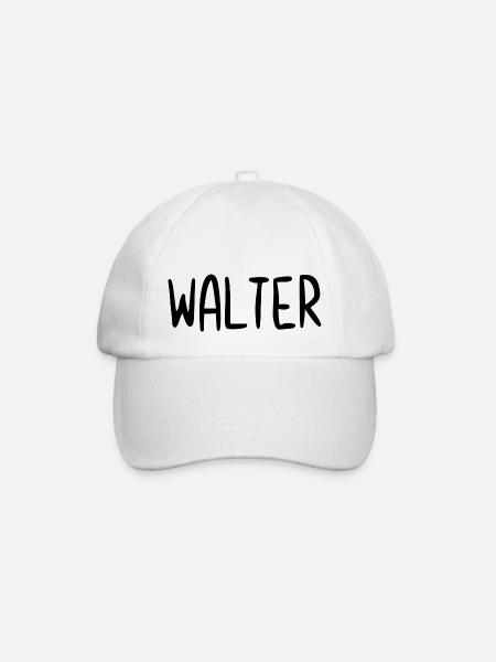 Walter Nom personnalisé Police Texte Anniversaire - Casquette classique - blanc/blanc