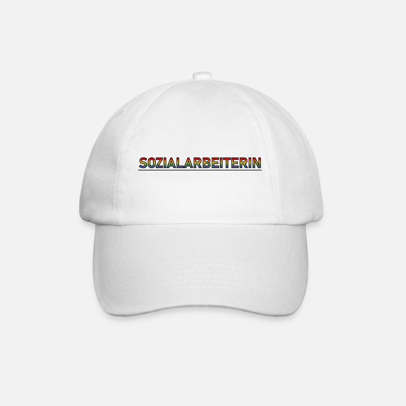 Sozialarbeiterin regenbogen verlauf - Baseballkappe - Weiß/Weiß
