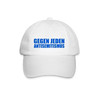 Gegen jeden antisemitismus - Baseballkappe - Weiß/Weiß - Vorne