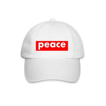 Peace - Baseballkappe - Weiß/Weiß - Vorne