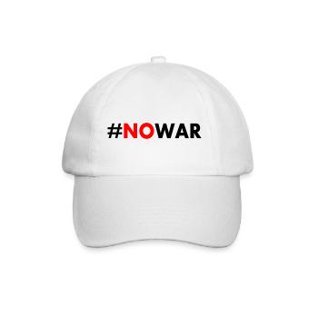 No war - Baseball Cap - white/white - Front