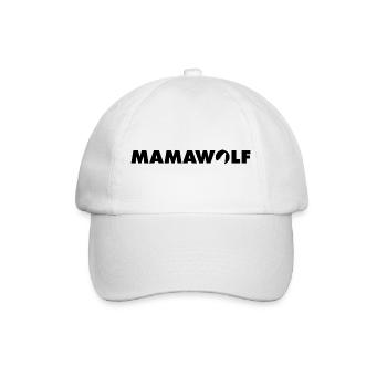 Mamawolf Schriftzug - Baseballkappe - Weiß/Weiß - Vorne