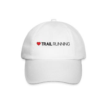 I Love Trail Running - Baseball Cap - white/white - Front