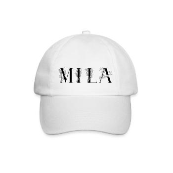 Name - Mila - Baseballkappe - Weiß/Weiß - Vorne