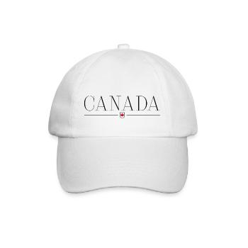 J’aime le Canada, T-shirt design de style élégance - Casquette classique - blanc/blanc - Devant