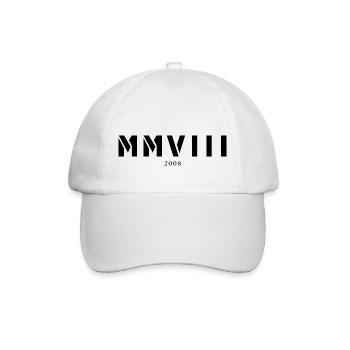 Chiffres romains année de naissance Fabriqué en 2008 - Casquette classique - blanc/blanc - Devant