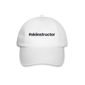 SKI INSTRUCTOR Hashtag - Baseballkappe - Weiß/Weiß - Vorne