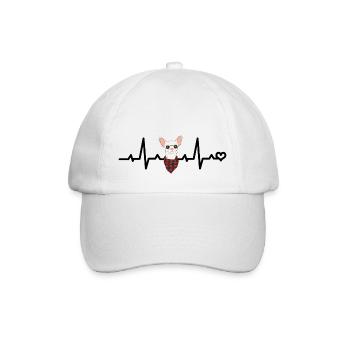 Battement de cœur du chihuahua - Casquette classique - blanc/blanc - Devant