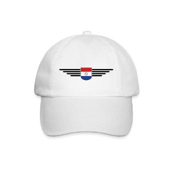 Paraguay Fan T-Shirt - Baseballkappe - Weiß/Weiß - Vorne