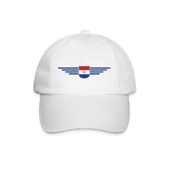 Paraguay Fan T-Shirt - Baseballkappe - Weiß/Weiß - Vorne
