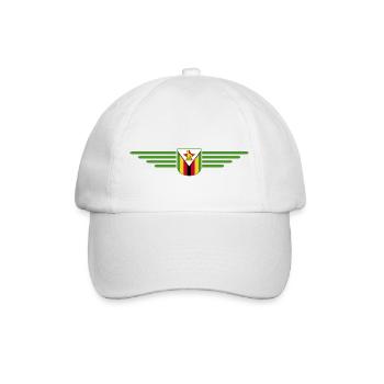 Simbabwe T-Shirt für Afrika-Fans - Baseballkappe - Weiß/Weiß - Vorne