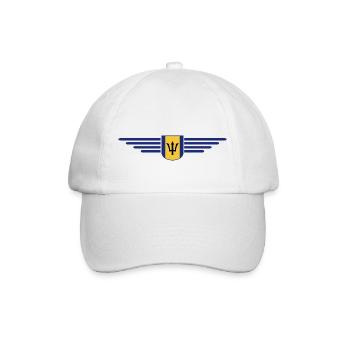 Barbados T-Shirt: Karibik-Feeling pur - Baseballkappe - Weiß/Weiß - Vorne