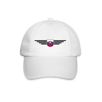 Ich liebe Slowakei, Eleganz Stil Design T-Shirt - Baseballkappe - Weiß/Weiß - Vorne