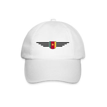 Cameroon Design – Fierté et diversité - Casquette classique - blanc/blanc - Devant
