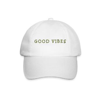 Citation manuscrite de Positive Vibes - Casquette classique - blanc/blanc - Devant