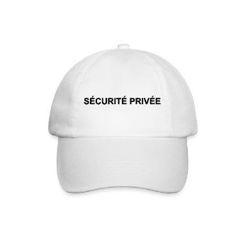 Private Security | Security guard - Baseball Cap - white/white - Front